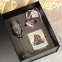 Personalised 'I Love You Mum' Champagne Flute With Birthstone Heart And Photo Gift Boxed Set, thumbnail 1 of 5