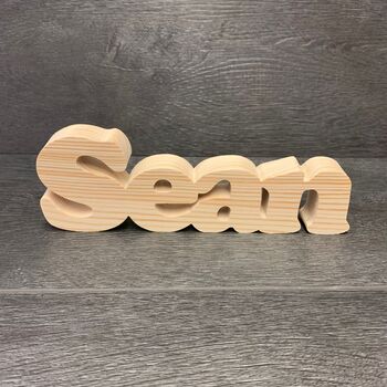 Wooden Name Or Words Handcut Personalised, 4 of 4