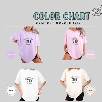 Personalised Cheers To 70 Years T Shirt, 7 of 12