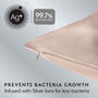 Silver Cloud Caramel Satin Pillowcase Infused With Silver Ions Twinpack, thumbnail 2 of 6