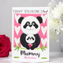 Personalised Panda Mummy Valentine's Card, thumbnail 3 of 8