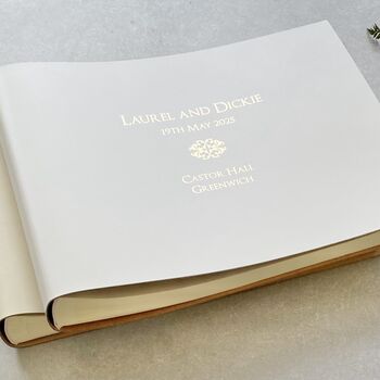 Personalised Charming Eco Leather Wedding Guest Album, 9 of 9