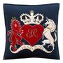 Navy Lion And Unicorn Jubilee Souvenir Cushion, thumbnail 2 of 3