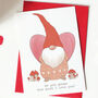 Gonk Valentine Card For Her, Can Be Personalised, thumbnail 1 of 2