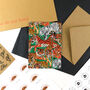 Streak Of Tigers Print Greetings Card, thumbnail 4 of 6