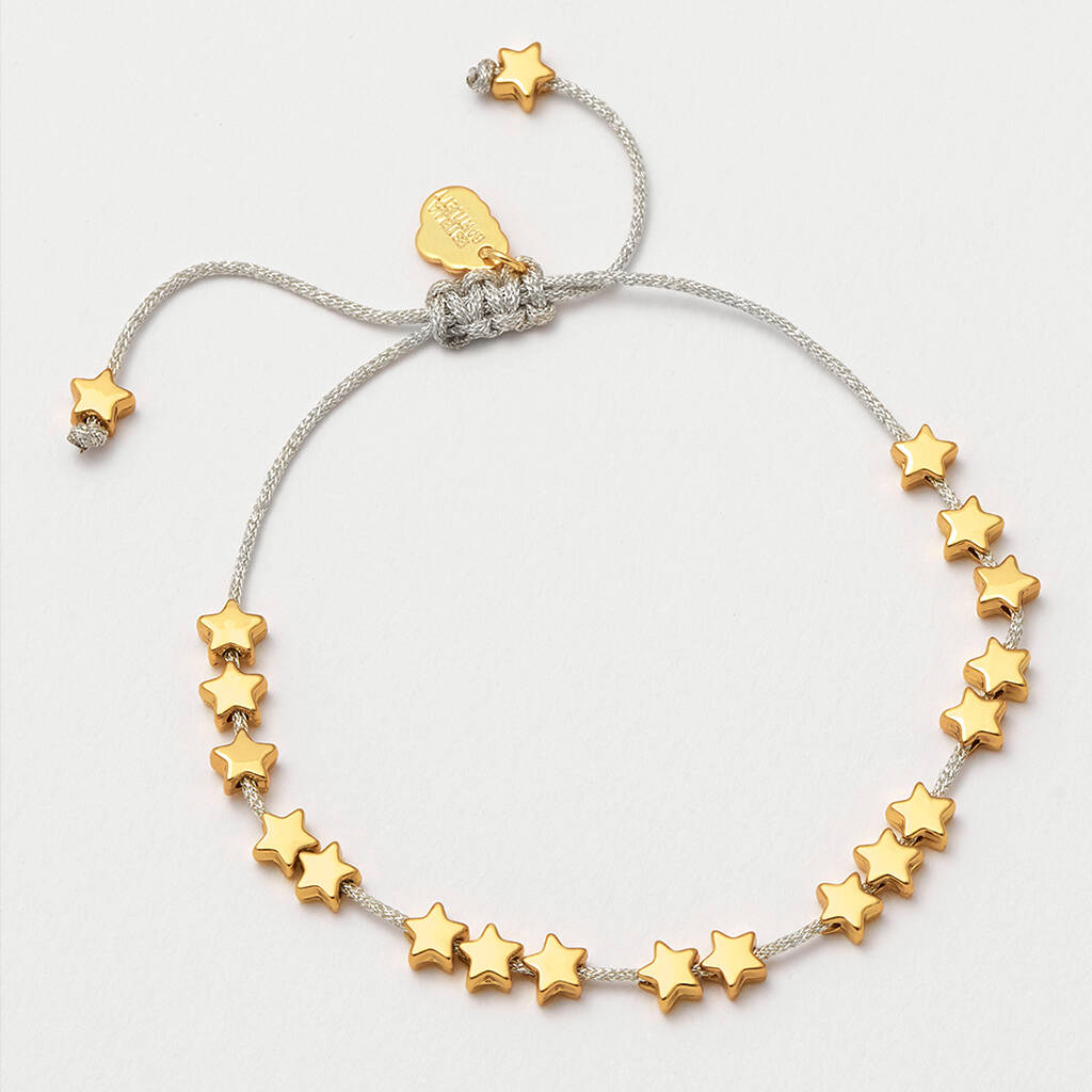 Stars So Bright Friendship Bracelet In 18 Ct Gold Plate By Estella