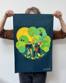 Earth Party People Organic Cotton Tea Towel, 5 of 9