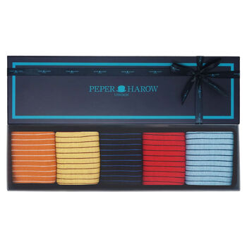 Oxford Stripe Men's Gift Box Vibrant, 5 of 8