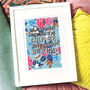 'Be Kind' Typography Illustrated Print, thumbnail 1 of 4