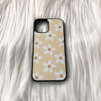 Green/Beige/Brown Flowers Phone Case, 4 of 5