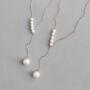 Sterling Silver Pearl Dangle Necklace, thumbnail 1 of 5