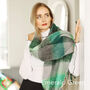 Colour Block Chunky Squares Check Blanket Scarf, thumbnail 6 of 11