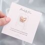 Butterfly Gold Or Silver Colour Modesty Pin, thumbnail 1 of 10