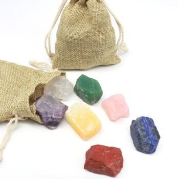 Seven Chakra Healing Stones In Rattan Bag, 3 of 4