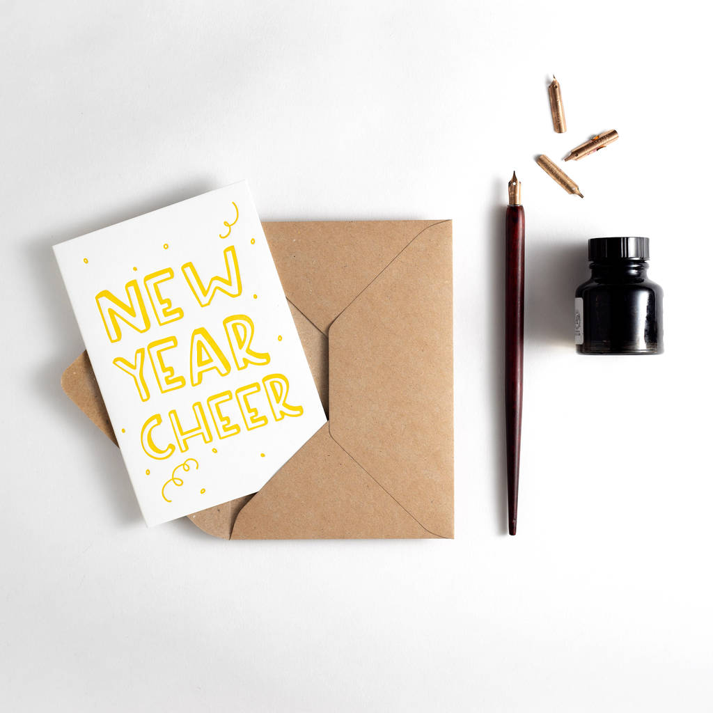 New Year Cheer Letterpress Card