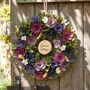 Personalised Lilac Summer Floral Wreath Gift, thumbnail 1 of 2