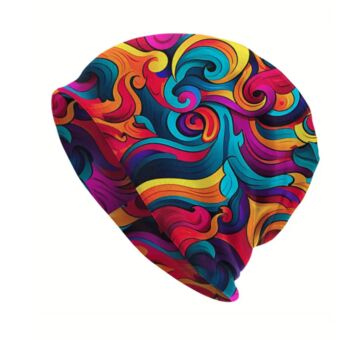 Soft Chemo Headwear Beanie Hat Bandana Bright Swirls, 3 of 7