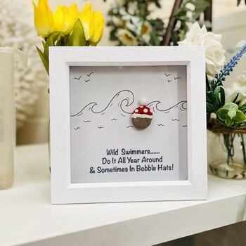 Personalised Wild Swimming Pebble Frame Birthday Gift, 3 of 8
