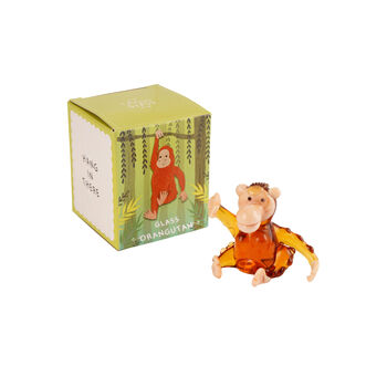 Artisan Glass Orangutan In Gift Box | Collectable | Glass Animal | Home Decor, 2 of 5
