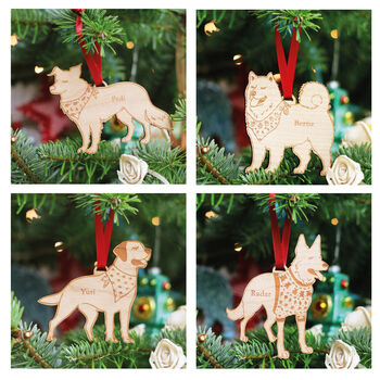 Personalised Dog Breed Christmas Tree Decoration, 6 of 9