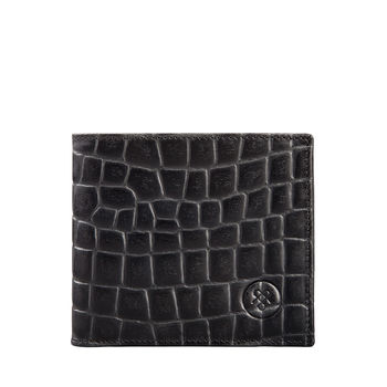 Mens Sleek Leather Wallet. 'The Vittore Croco', 4 of 8