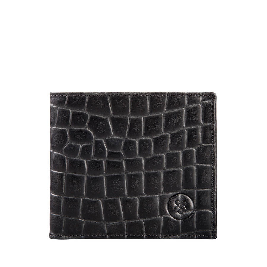 Mens Sleek Leather Wallet. 'The Vittore Croco' By Maxwell Scott Bags ...