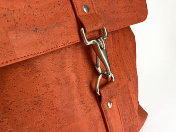Sustainable Red Cork Backpack Medium, 6 of 7