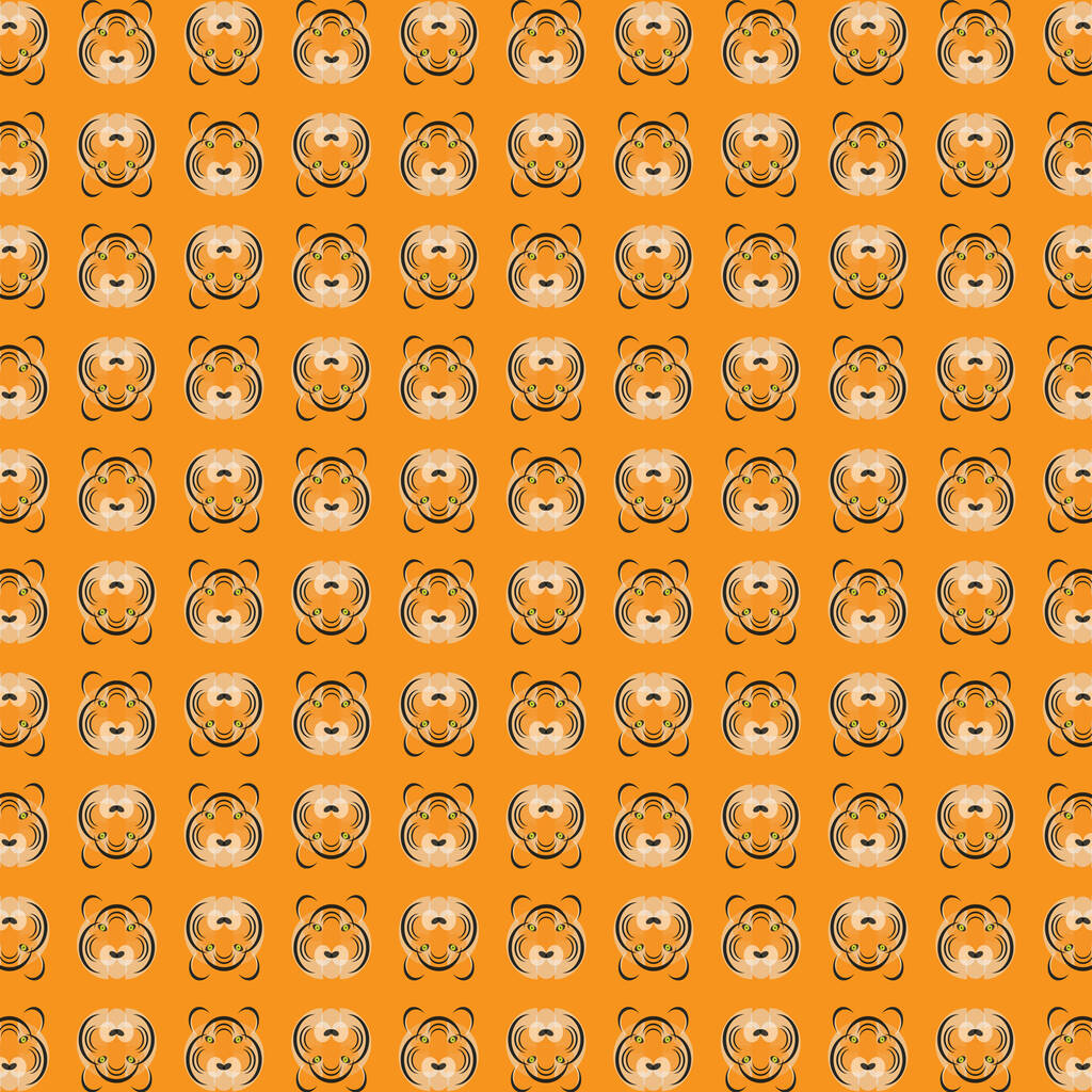 Orange Tiger Wrapping Paper X Two Sheets