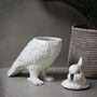 White Ceramic Parrot Jar, thumbnail 4 of 4
