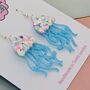 Handmade Resin Jellyfish Earrings That Wiggle With Every Step, thumbnail 4 of 12