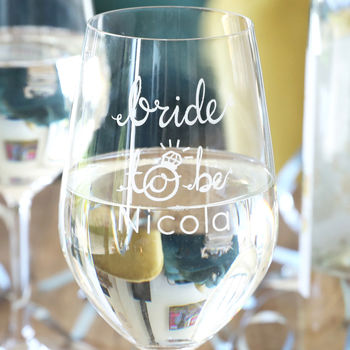 Engraved 'Bride To Be' Wine Glass, 2 of 2