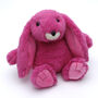 Bunny Small Fuchsia Toy With Personalised Jumper, thumbnail 1 of 3