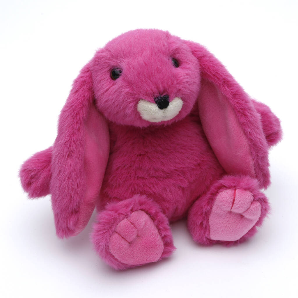 Bunny Small Fuchsia Toy With Personalised Jumper, 1 of 3