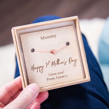 'Happy 1st Mother's Day' Personalised Heart Bracelet, 3 of 8