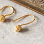 18 K Gold And Silver Peppercorn Shaped Drop Earrings, thumbnail 3 of 9