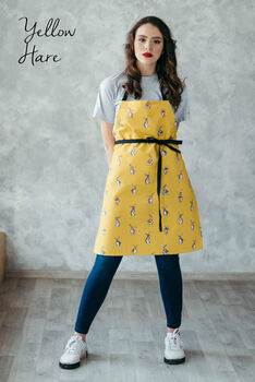 Cat Apron For Kids | Personalised Toddler Aprons With Dog, Bunny And Duck Prints, 7 of 12