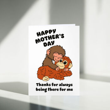 Punch The Monkey Cute Mother's Day Card, 2 of 3