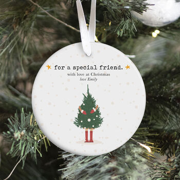 Christmas Ceramic Ornament For A Special Friend, 3 of 6