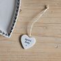 Porcelain Hanging Heart 'Special Aunty', thumbnail 1 of 2