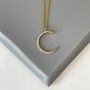 Crystal Moon Crescent Necklace, thumbnail 1 of 3