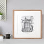 Personalised Monochrome Watercolour House Sketch, thumbnail 4 of 6