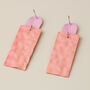 Colourful Rectangle Drop Earrings, thumbnail 3 of 7