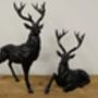 30cm Sitting Stag Bronze Effect Ornament Figurine Gift, thumbnail 2 of 8