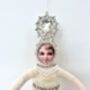 Frosted Pinecone Girl Christmas Decoration, thumbnail 3 of 6