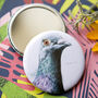 Inky Pigeon Compact Mirror, thumbnail 1 of 4