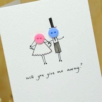 Personalised 'Button Wedding' Handmade Card, 11 of 12