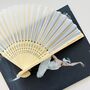 Personalised White Portable Silk Fan Gift For Women, thumbnail 1 of 12