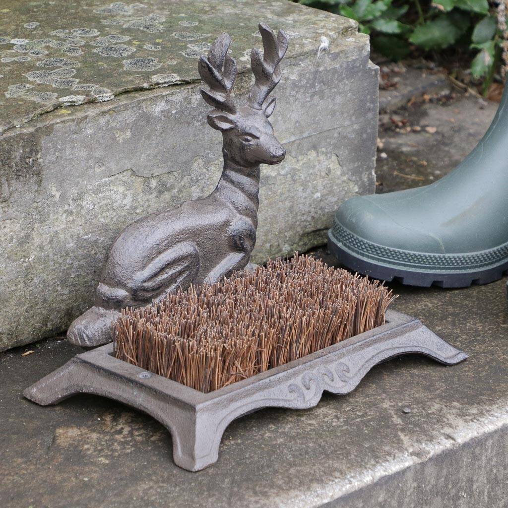 Country Stag Cast Iron Boot Brush And Scraper By Dibor