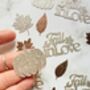 50 X Fall In Love Pumpkin, Leaf Confetti, Autumn Wedding, Table Decor, thumbnail 3 of 6