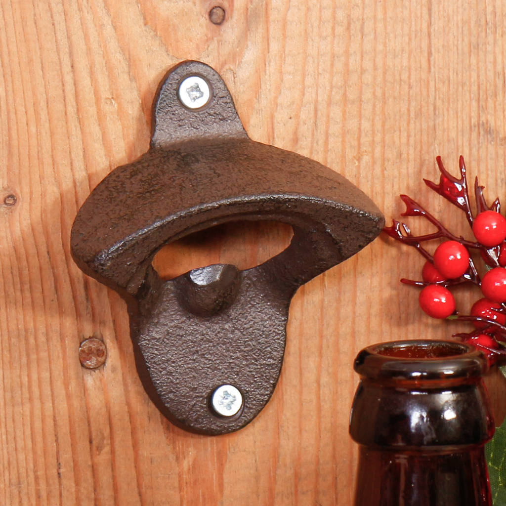 cast iron wall bottle opener by dibor